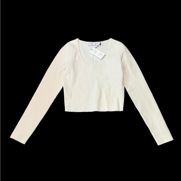 PROENZA SCHOULER***White Knit Scoop Neck Top**Small $350 - Picture 4 of 10